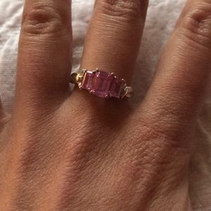 Pink tourmaline ring